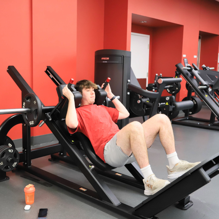 A woman exercising at the Jag.