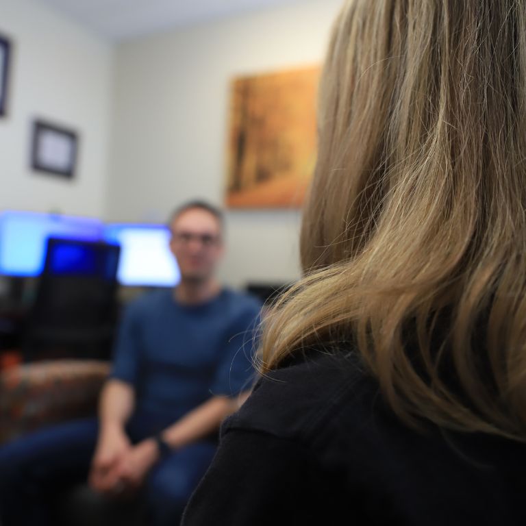 A student getting counseling at CAPS