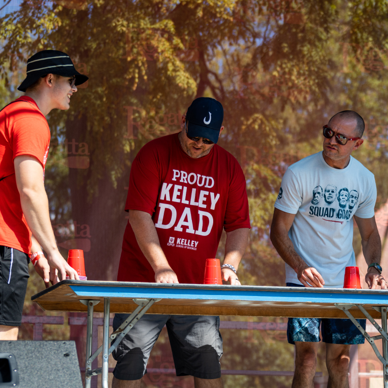 Parents participate in an activity at Regatta.